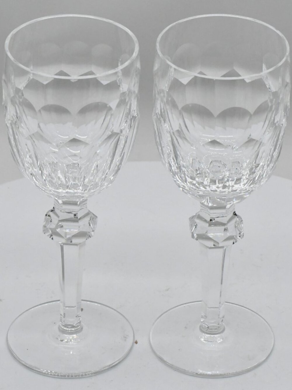 Vintage Waterford Crystal Curranghmore Claret Wine Glass 7 1/8" Pair
